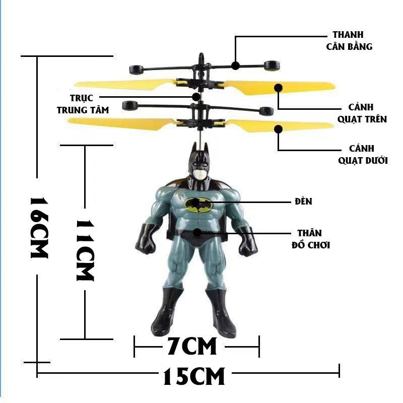 Mô Hình Nhân Vật Siêu Anh Hùng Bay Cảm Ứng