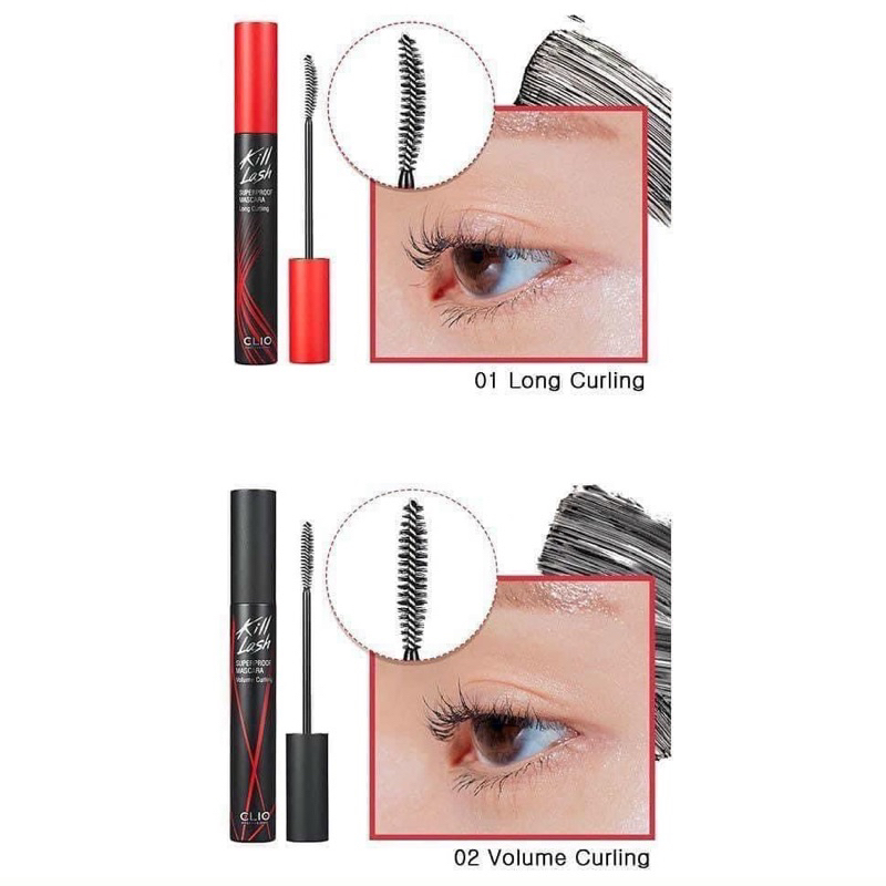 Có sẵn - Chuốt mi CLIO Kill Lash Superproof Mascara dài và tơi mi