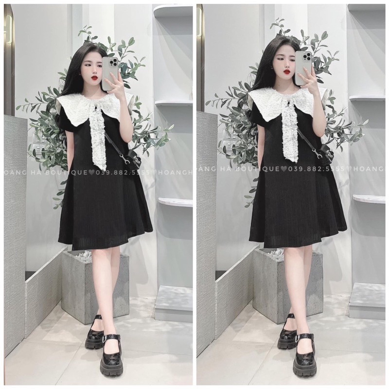 Váy BBD Phối Cổ Nơ  siêu xinh dành cho nữ