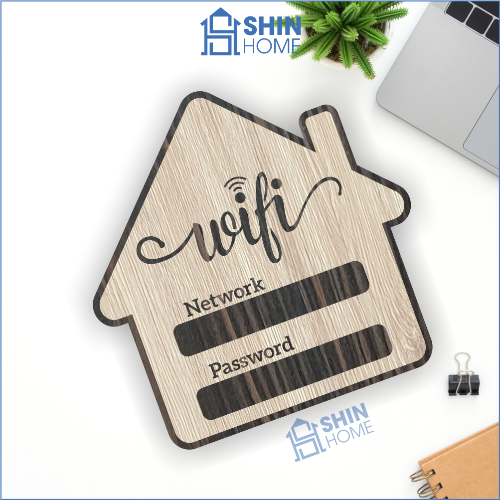 Bảng gỗ wifi password bảng ghi mật khẩu wifi trang trí cửa hàng sang trọng, độc đáo