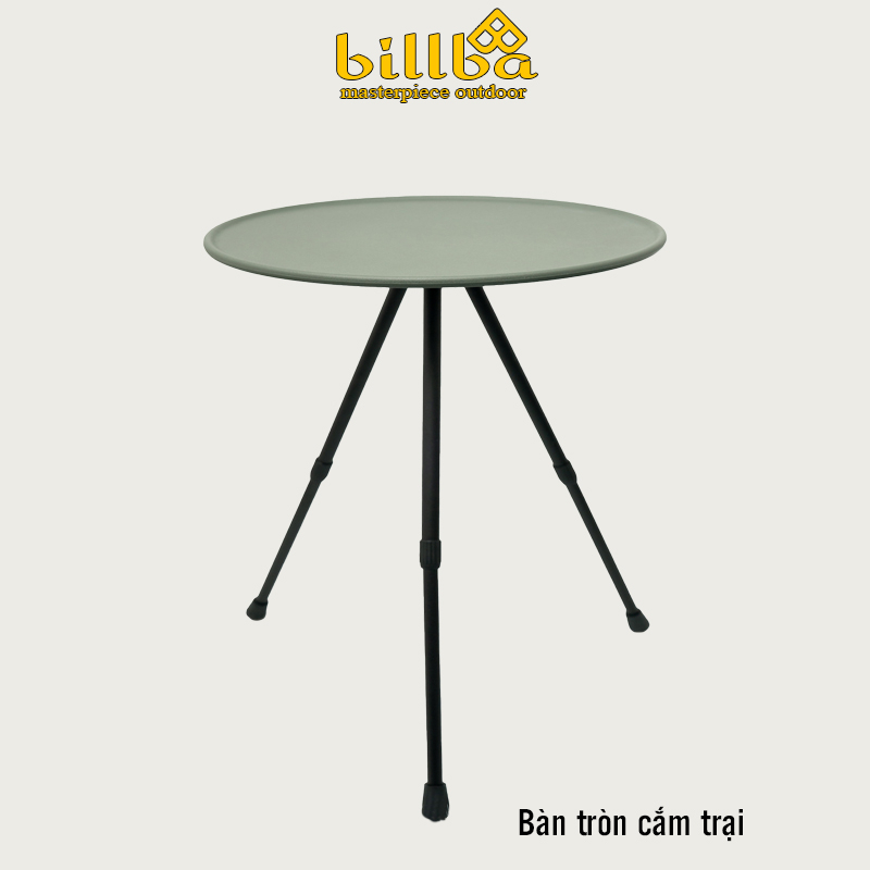 Bàn cocktail tròn xếp gọn di động bằng hợp kim nhôm dùng để đi du lịch dã ngoại cắm trại ngoài trời - Billba Outdoors