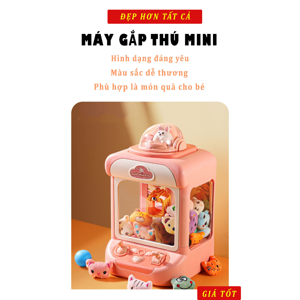 MÁY GẮP THÚ BÔNG MINI CHO BÉ, QUÀ TẶNG CHO BÉ CỰC ĐÁNG YÊU