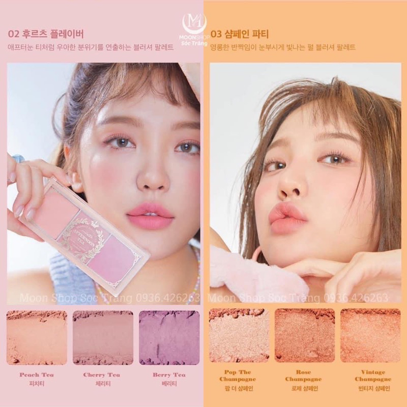 Có sẵn - Bảng phấn má hồng IM MEME Afternoon Tea Blusher Palette [I’m meme - ChiinBeauty]