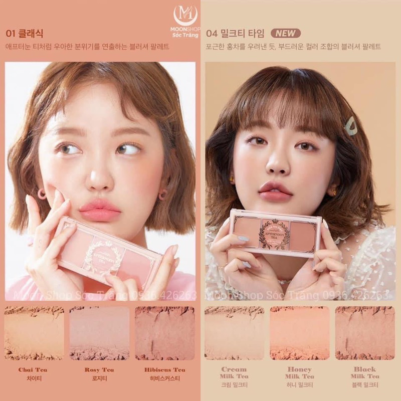 Có sẵn - Bảng phấn má hồng IM MEME Afternoon Tea Blusher Palette [I’m meme - ChiinBeauty]