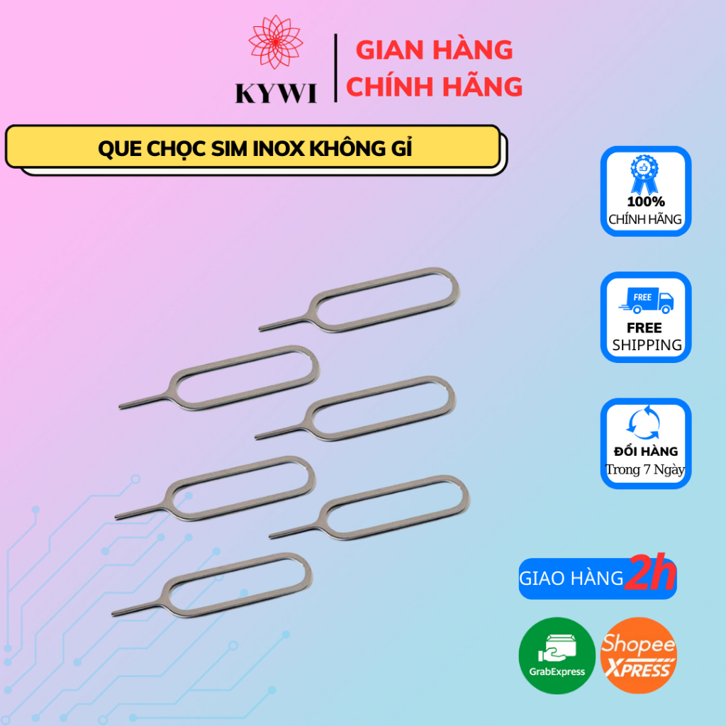 Que Chọc Sim Inox Không Gỉ - Que Lấy Sim Nhỏ Gọn Và Bền Bỉ - Dễ Dàng Mang Theo Hoặc Gắn Vào Móc Chìa Khóa-KYWI