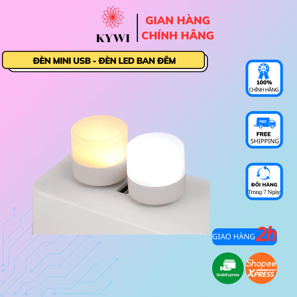 Đèn Led USB Mini KYWI Siêu Sáng Cắm Laptop, Pin Sạc Dự Phòng , Máy tính