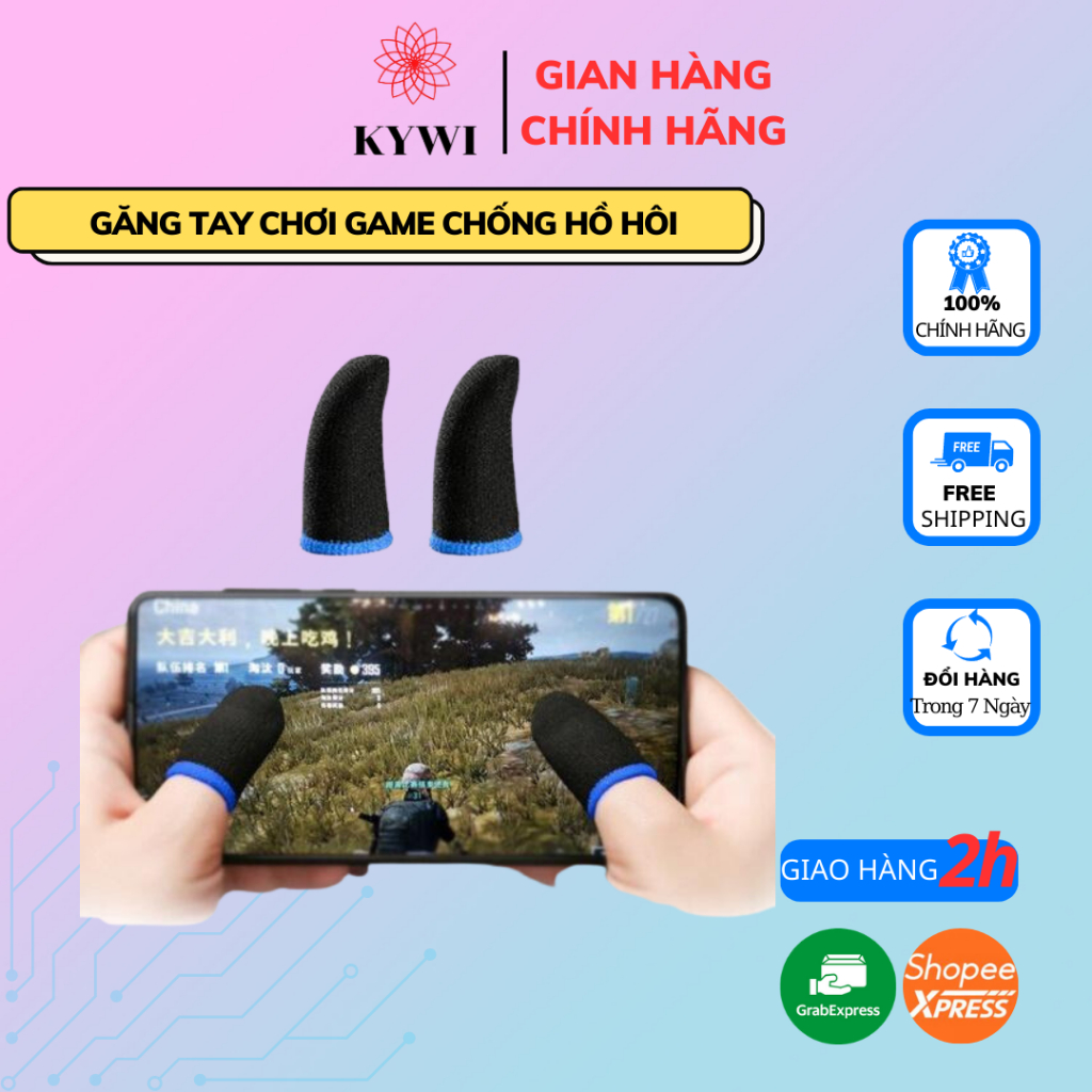 Găng Tay Chơi Game Chống Mồ Hôi - Tăng Độ Nhạy Cảm Ứng - Co Giãn Tốt Hỗ Trợ Chơi Game PUBG, Liên quân...