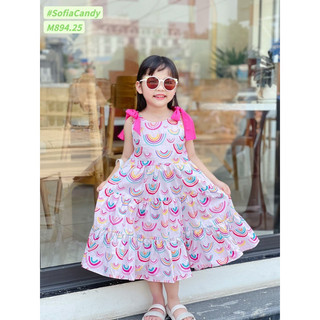 Váy maxi Sofia Candy cầu vồng bé gái