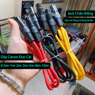 Dây Canon Đực Cái Chống Nhiễu, dài 0.5m-1m-2m-3m-5m-8m, giá 1 dây (XLR Cable).