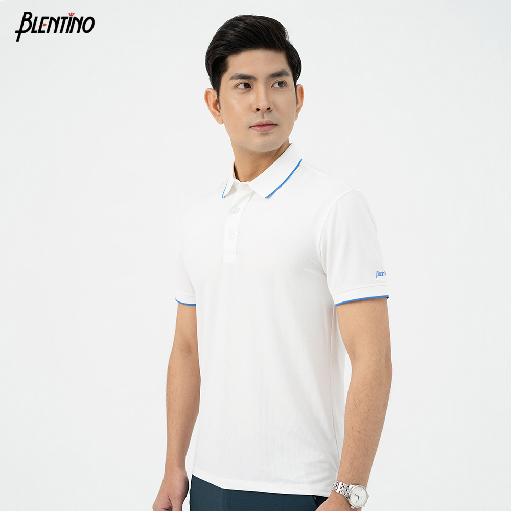 Áo Polo Nam Blentino Premium, Chất Cotton Cao Cấp, Mát, Thấm Hút Tốt, Thiết Kế In Phối Cổ Trẻ Trung (PL1521)