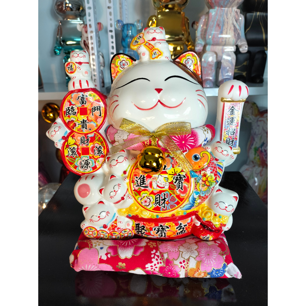 Mèo Thần Tài - Vẫy tay chiêu tài, may mắn size 25cm