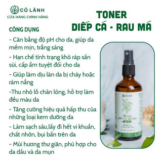 Toner Diếp Cá Rau Má 100ml