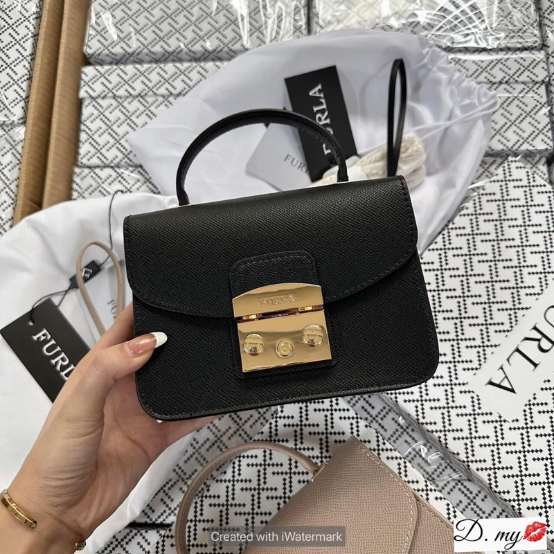 Túi Fur.la nắp kéo hàng QCCC size 17cm