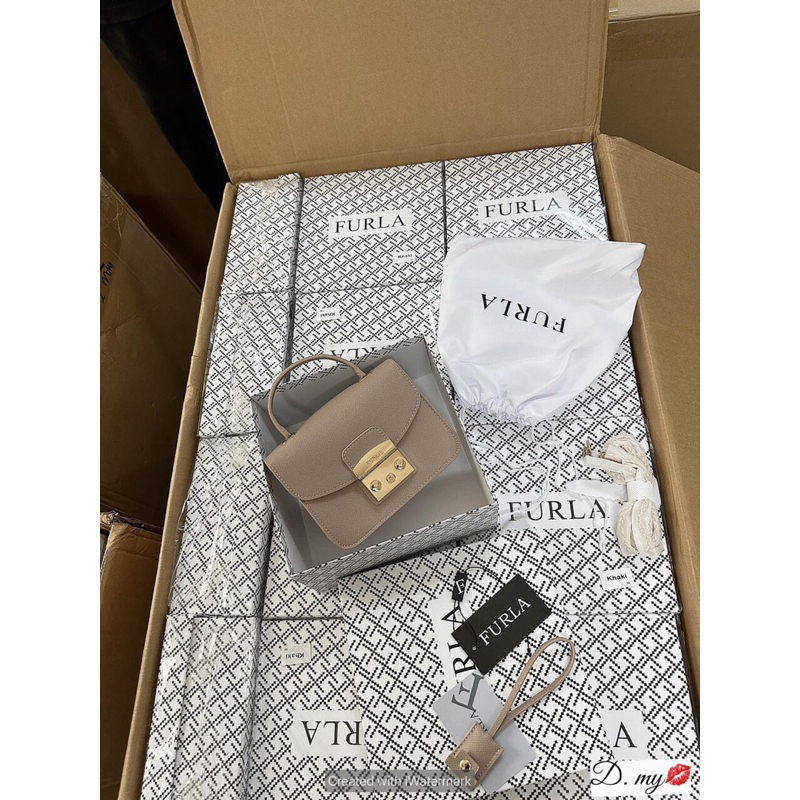 Túi Fur.la nắp kéo hàng QCCC size 17cm