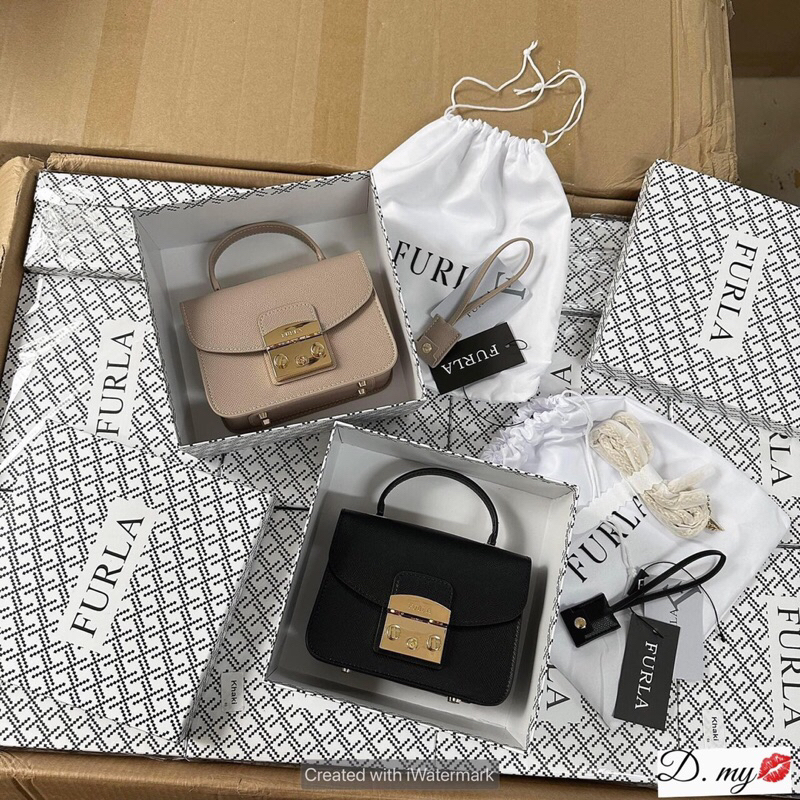 Túi Fur.la nắp kéo hàng QCCC size 17cm