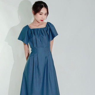 Váy dáng dài chiết eo xoè nhẹ tôn dáng chất liệu kaki mềm cao cấp- Sally dress Caffeine Studio