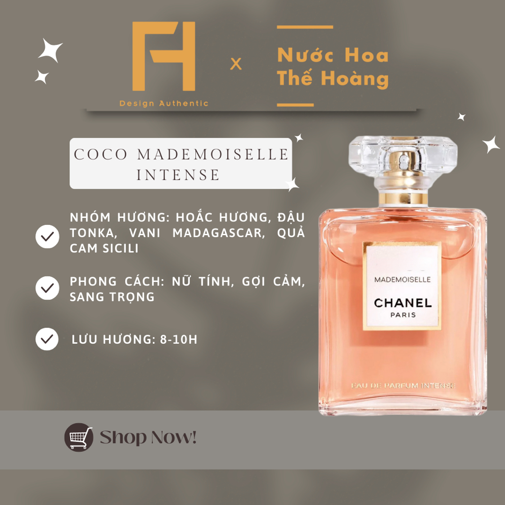 Nước hoa nữ Coco Mademoiselle Intense EDP chiết 10ml, 20ml - Nước Hoa Thế Hoàng