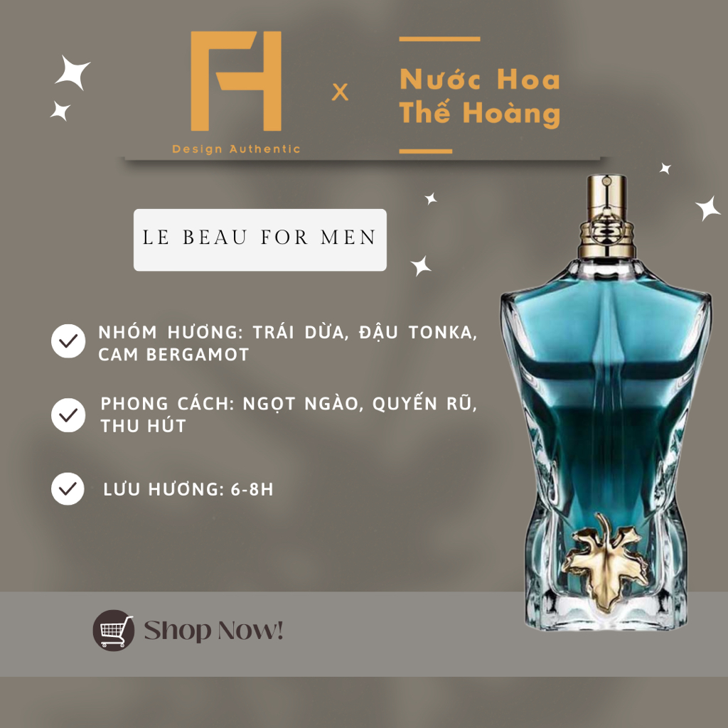 Nước hoa nam Le Beau EDT chiết 10ml, 20ml - Nước Hoa Thế Hoàng