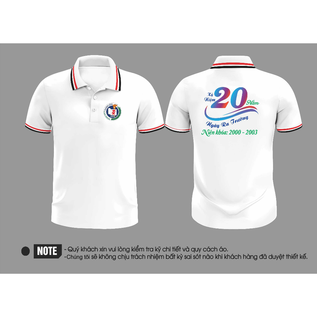 áo đồng phục lớp 10-15-20-30-35-40 năm chất LOẠI 1 áo kỉ niểm lớp in theo yêu cầu