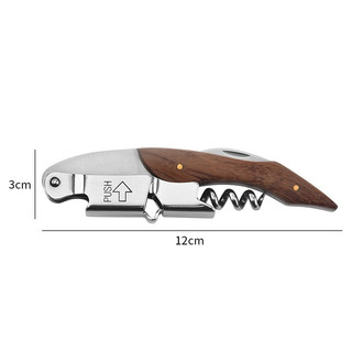 Đồ khui rượu vang inox 304 cán gỗ - Dụng cụ mở rượu vang - wine openner - corkcrew