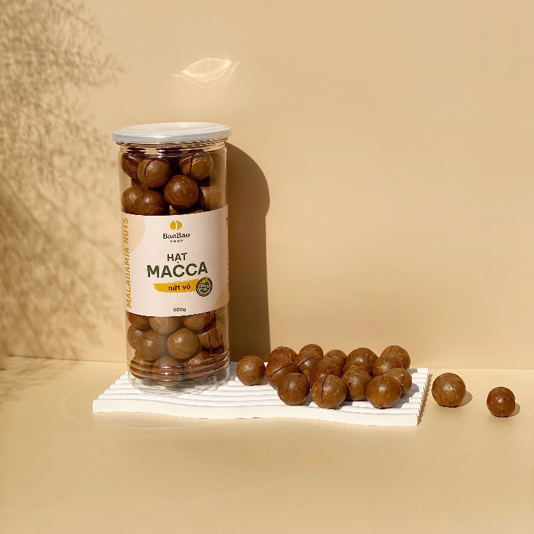 Hạt Macca Nứt Vỏ - Không Hôi Dầu - Tốt Cho Sức Khỏe - BaoBao 500G