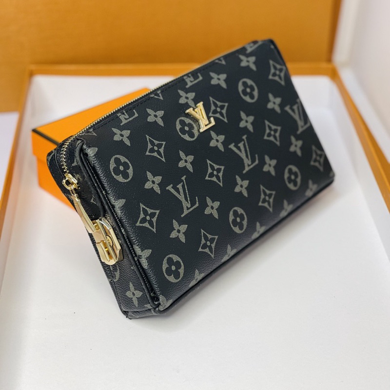Ví cầm tay - Clutch Nam LV Khoá Số Bảo Mật Da bò Đẳng Cấp Nhiều Ngăn LV-666