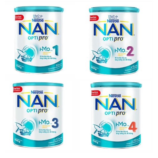 Sữa bột Nestlé NAN OptiPro 1 2 3 4 với HMO cho bé phát triển (400g và 900g)