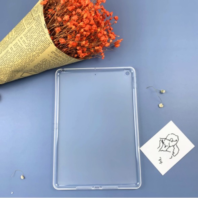Ốp lưng iPad 10.2  dẻo silicon nhám trắng