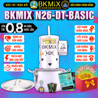 Máy sên nhân bánh trung thu BKMIX N26-DT-Basic (điều tốc) sên tới 2.4kg nhân, Nồi sên nhân 10 lít
