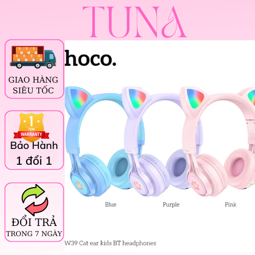 Tai Nghe Bluetooth Coho W39 Phù Hợp Cho Trẻ Em, Hàng Chính Hãng, Âm Thanh Chuẩn,