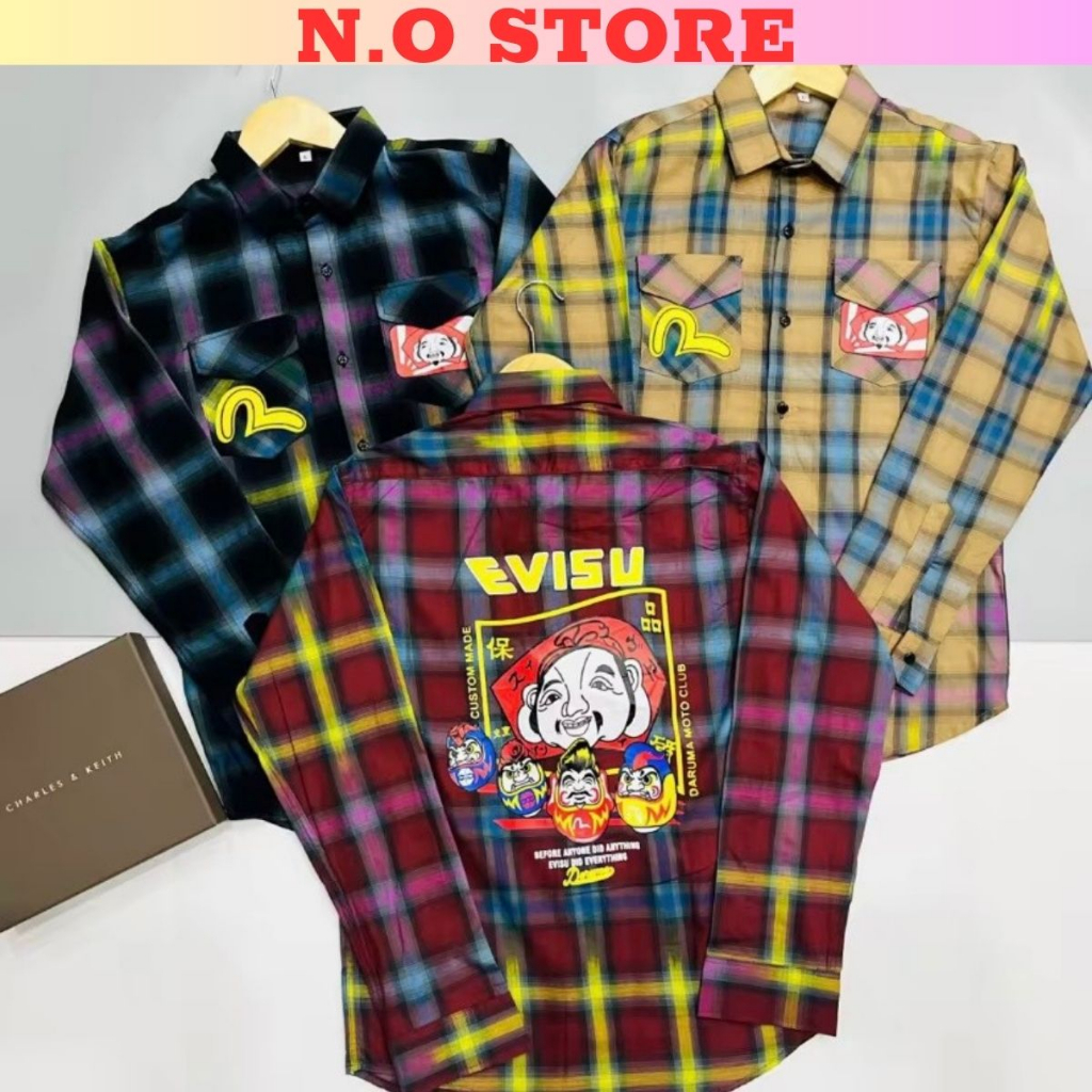 Áo sơ mi nam tay dài chất vải kante dày dặn phối 7 màu phối EVI.SU trẻ trung rất đẹp hàng shop N.O_STORE