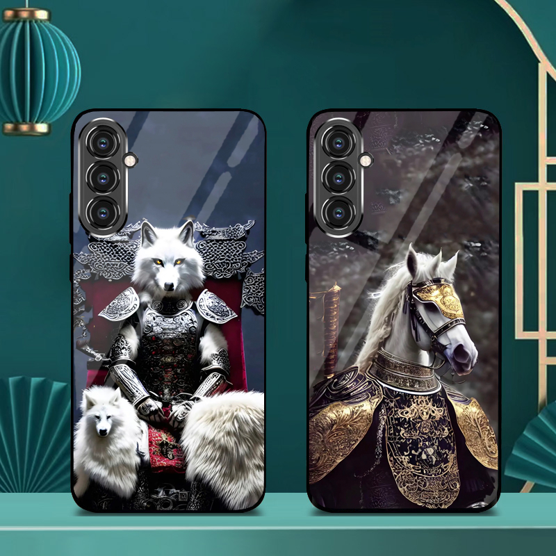 Ốp Lưng SAMSUNG GALAXY A14, A24, A34 5G, A54 5G Mặt lưng kính cao cấp, thiết kế độc quyền 12 con giáp chiến binh