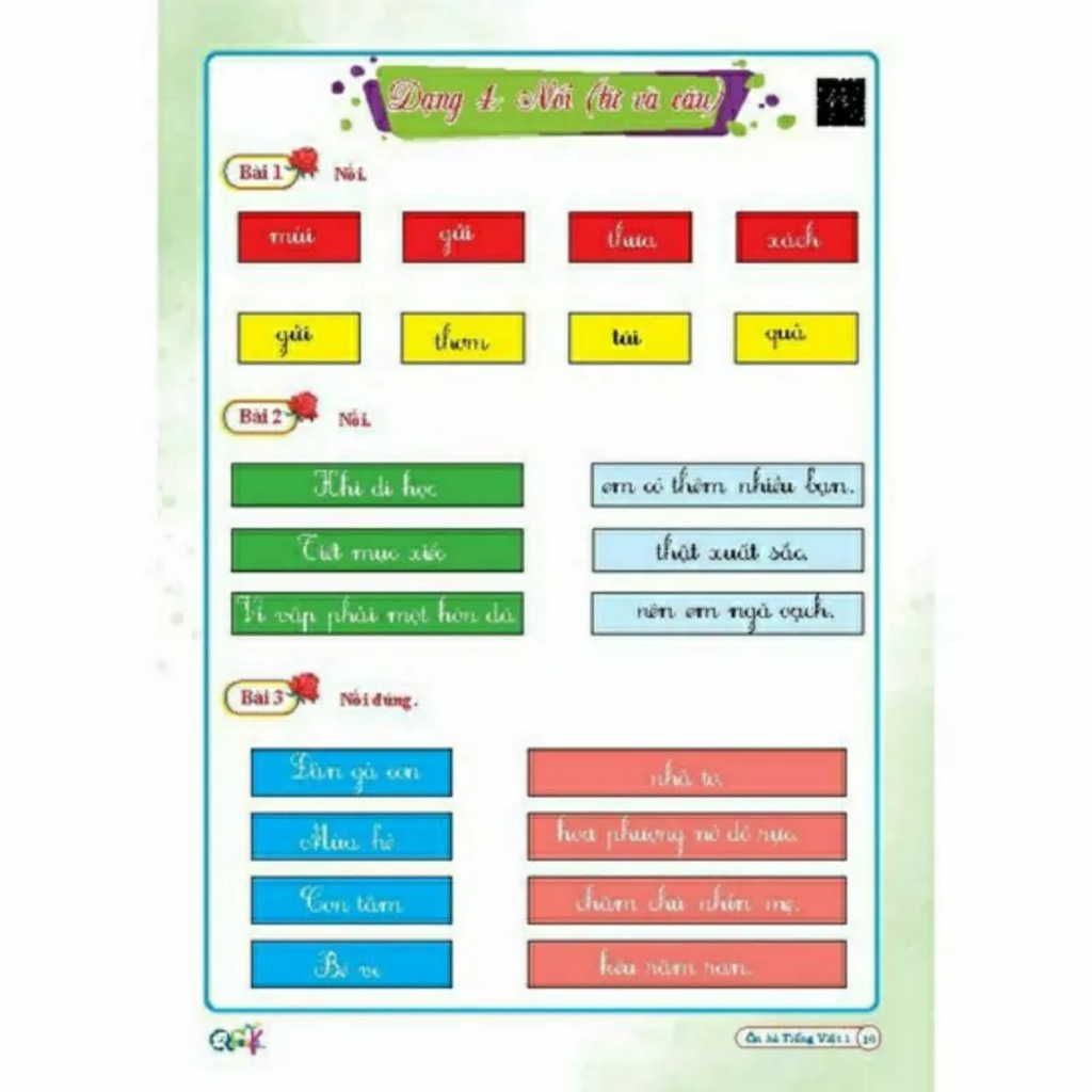 Sách - Ôn Hè Tiếng Việt 1 - Dành Cho Học Sinh Lớp 1 Lên Lớp 2 NSTO