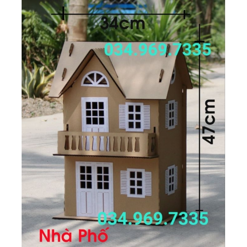 Mô hình nhà bằng bìa carton lắp ghép thân thiện với môi trường