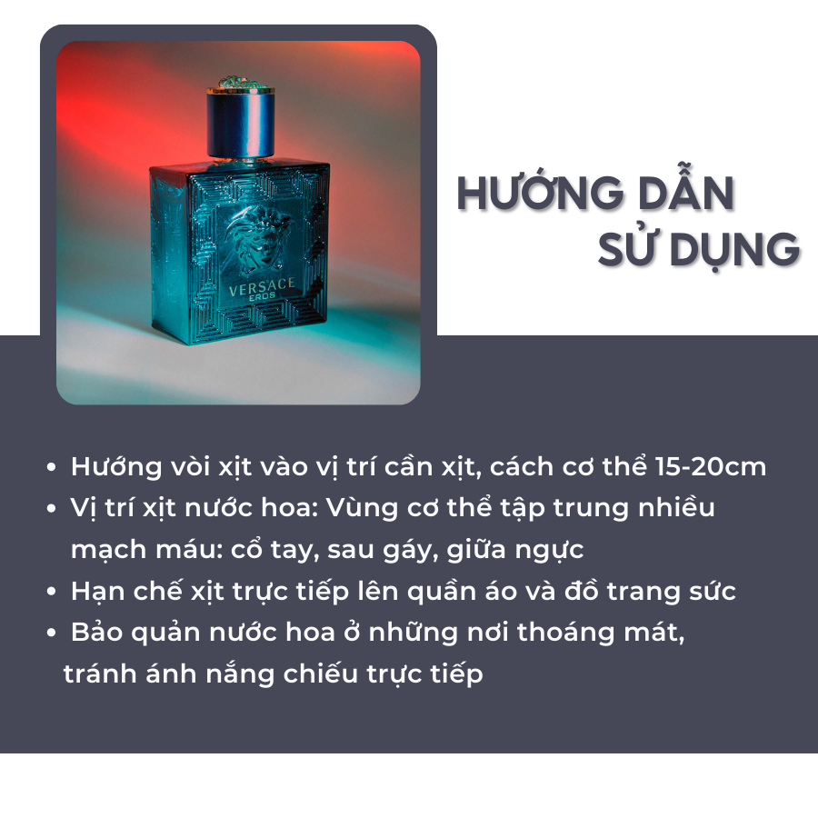 [Mẫu Thử] 10ml Nước hoa Versace Eros | Nước hoa nam chính hãng | Delimaperfume | BigBuy360 - bigbuy360.vn