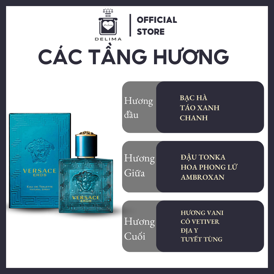 [Mẫu Thử] 10ml Nước hoa Versace Eros | Nước hoa nam chính hãng | Delimaperfume | BigBuy360 - bigbuy360.vn