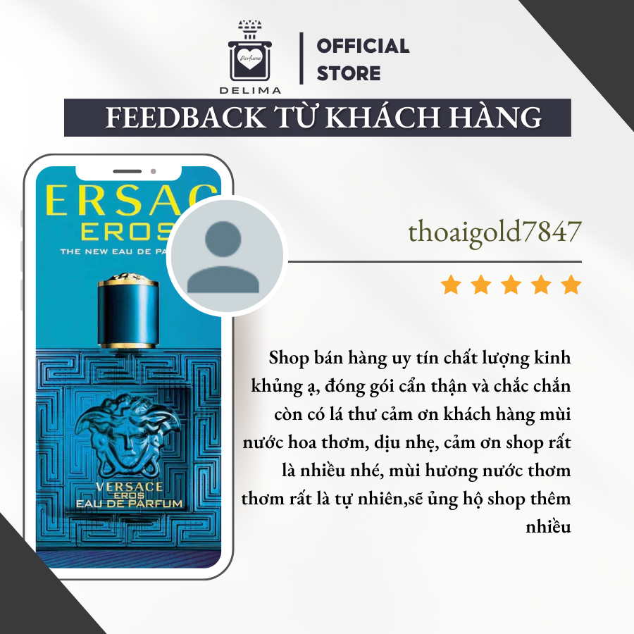 [Mẫu Thử] 10ml Nước hoa Versace Eros | Nước hoa nam chính hãng | Delimaperfume | BigBuy360 - bigbuy360.vn