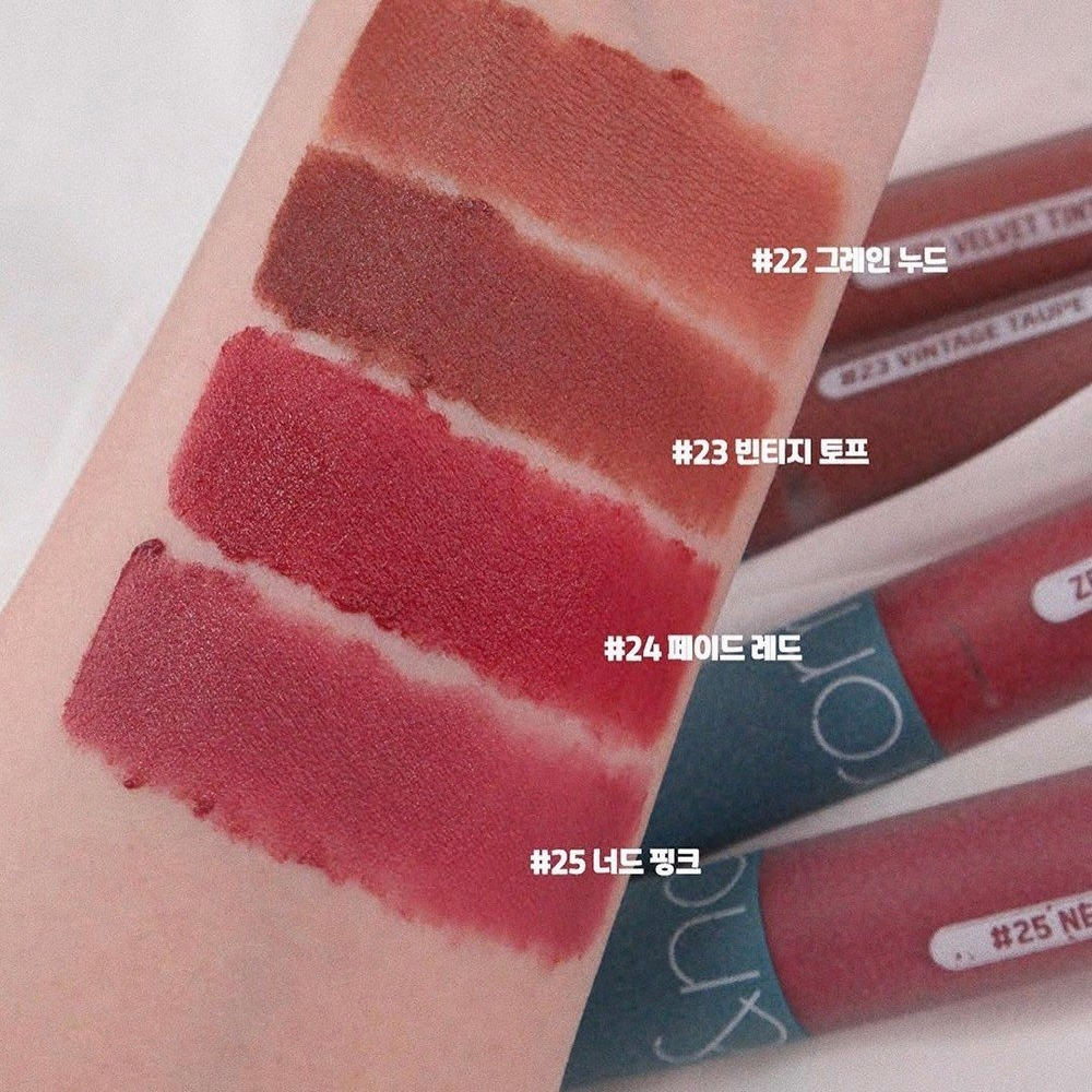 Son kem lì Romand Zero Velvet Tint Full màu Hàn Quốc 05 06 21 28 30