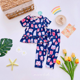 (7-18kg) Áo cộc quần dài bé gái