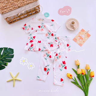(7-18kg) Áo cộc quần dài bé gái