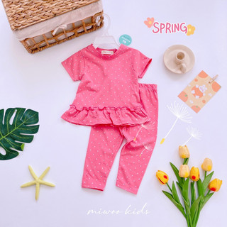 (7-18kg) Áo cộc quần dài bé gái