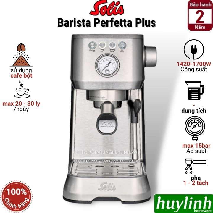 Máy pha cà phê Solis Barista Perfetta Plus - Hàng chính hãng