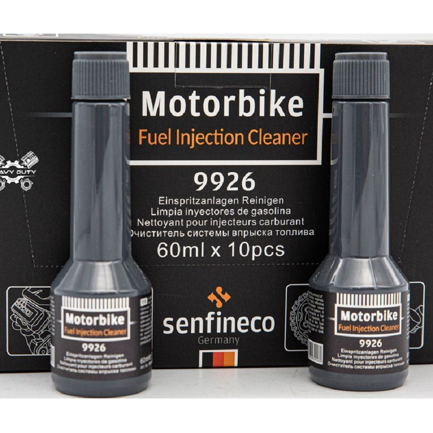 SENFINECO 9926 MOTORBIKE FUEL INJECTION CLEANER - DUNG DỊCH VỆ SINH KIM PHUN, BUỒNG ĐỐT XE MÁY & Ô TÔ DUNG TÍCH 60ML