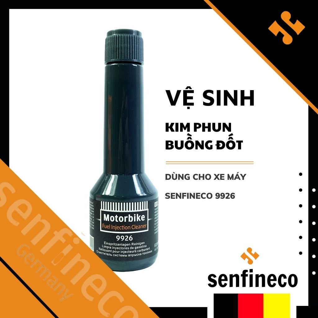 SENFINECO 9926 MOTORBIKE FUEL INJECTION CLEANER - DUNG DỊCH VỆ SINH KIM PHUN, BUỒNG ĐỐT XE MÁY & Ô TÔ DUNG TÍCH 60ML