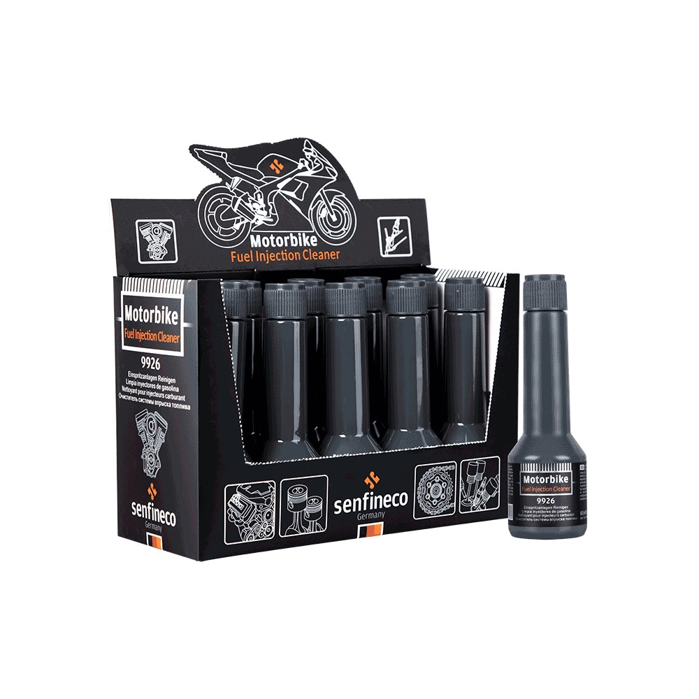 SENFINECO 9926 MOTORBIKE FUEL INJECTION CLEANER - DUNG DỊCH VỆ SINH KIM PHUN, BUỒNG ĐỐT XE MÁY & Ô TÔ DUNG TÍCH 60ML