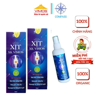 [Combo 3 lọ] Xịt XK VIMOS Xoa Bóp Giảm Đau Xương Khớp Tinh Chất Thảo Dược Tăng Cường Lưu Thông Khí Huyết