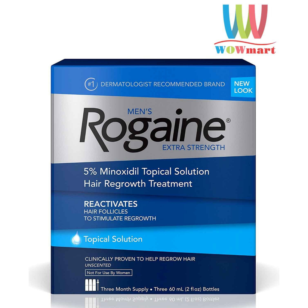 Tinh chất mọc tóc cho nam Men's Rogaine 5% Minoxidil Solution 3x60ml