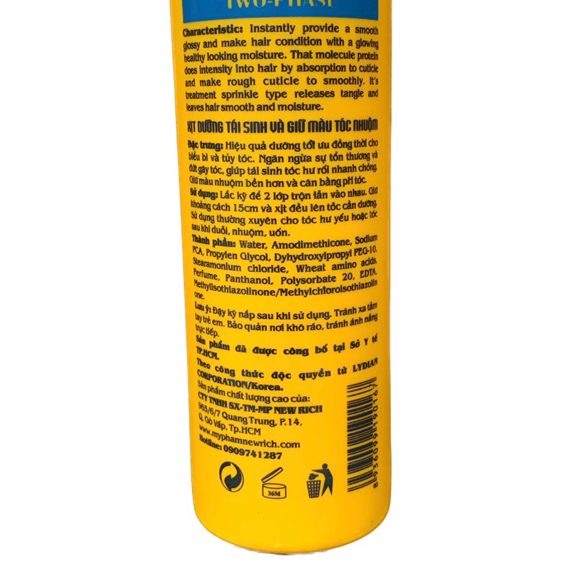 Xịt dưỡng tóc phục hồi và giữ màu tóc nhuộm Yes-Ion 250ml