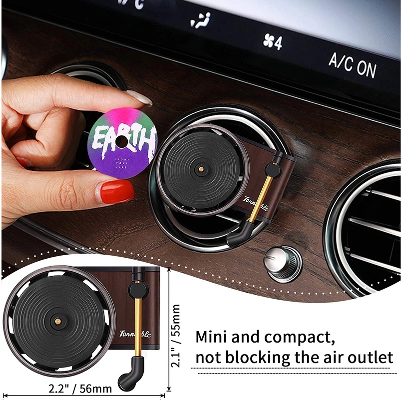 Phụ Kiện Trang Trí Mô Hình Đầu Đĩa Than Kẹp Quạt Gió Ô Tô Khuếch Tán Mùi Hương Nước Hoa Nội Thất Xe Ô Tô