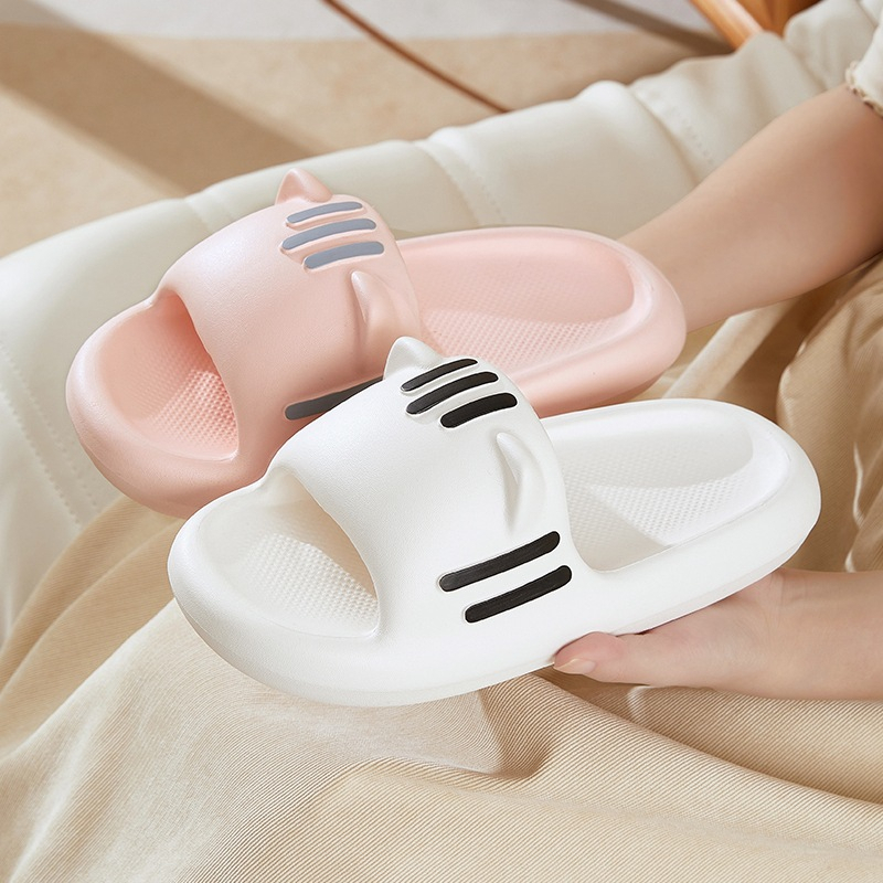 Dép quai ngang nam nữ thời trang hoạ tiết Tai Mèo phong cách ulzzang Hàn Quốc đi siêu êm mềm chân cực Hot 2024 TH-29